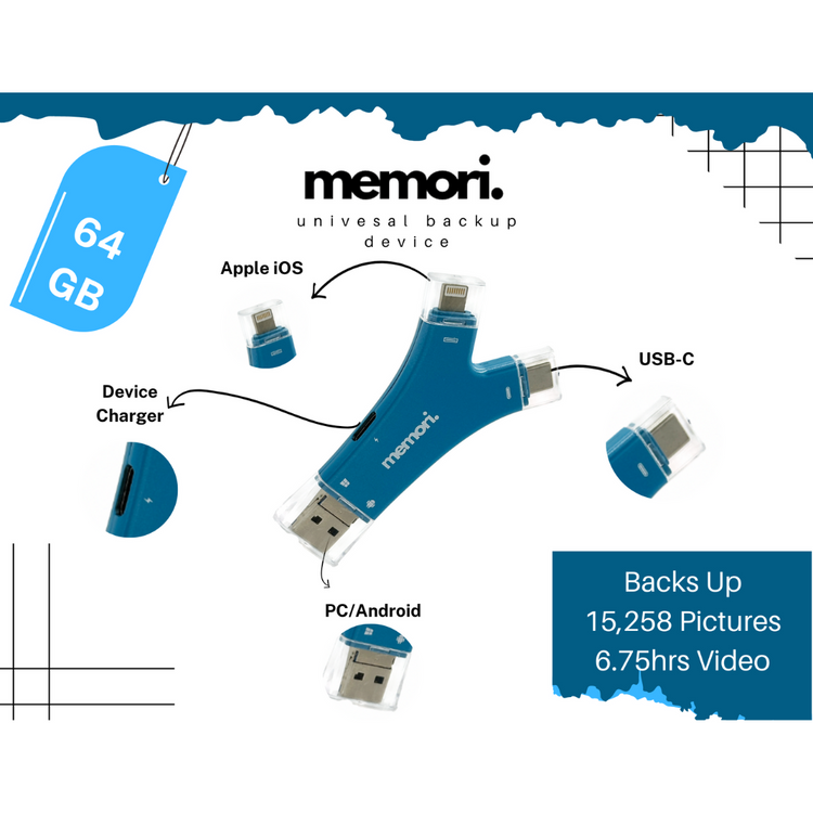 Memori 64GB Universal Photo & Video Saver