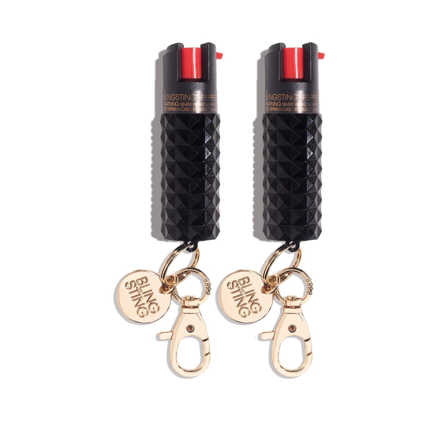blingsting.com Safety Keychain Set Duo Black Cat | Pepper Spray Duo