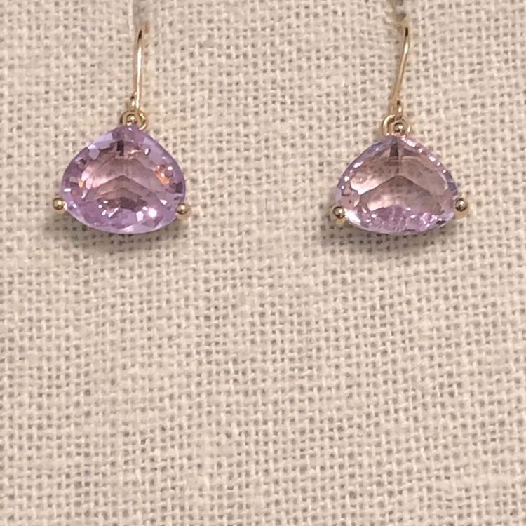 Crystal Drop Earring - Lavender