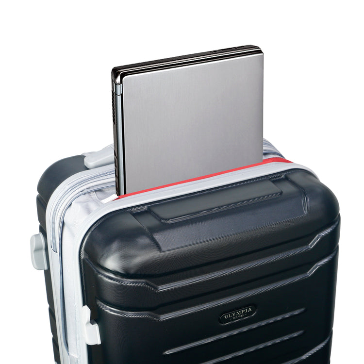 Denmark Plus 3-Piece Expandable Hardcase Luggage Set - Black