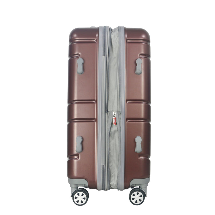 Denmark Plus 3-Piece Expandable Hardcase Luggage Set - Mauve