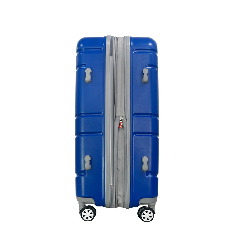 Denmark Plus 3-Piece Expandable Hardcase Luggage Set - Navy