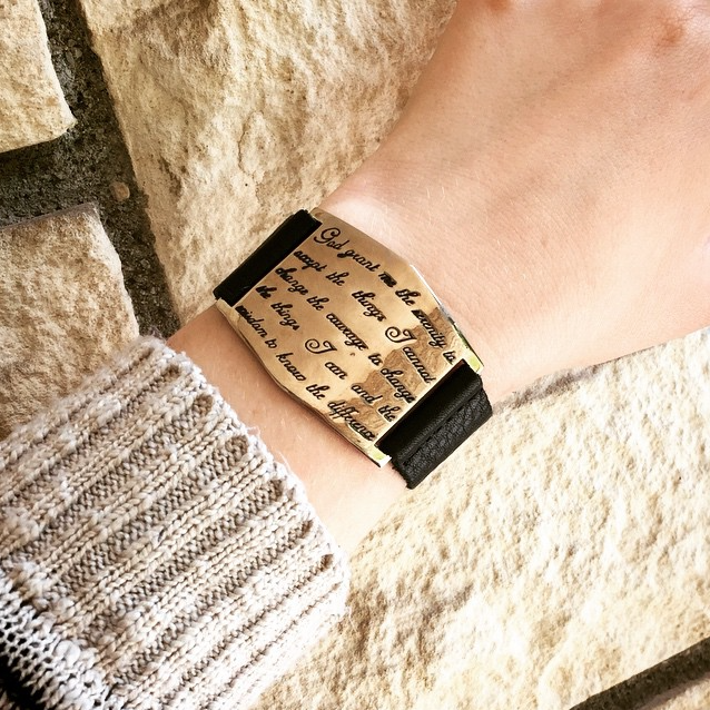 Serenity Prayer Cuff - Gold