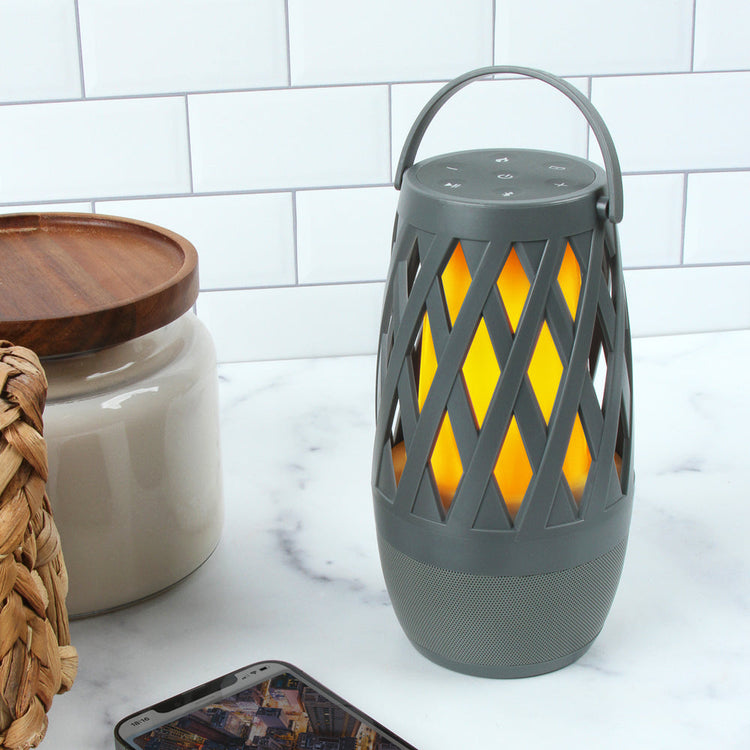 Portable Bluetooth 10-Watt Speaker With LED Flame Light
