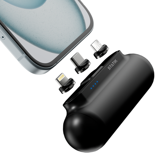 Snap-N-Charge Power Bank; Black; Universal