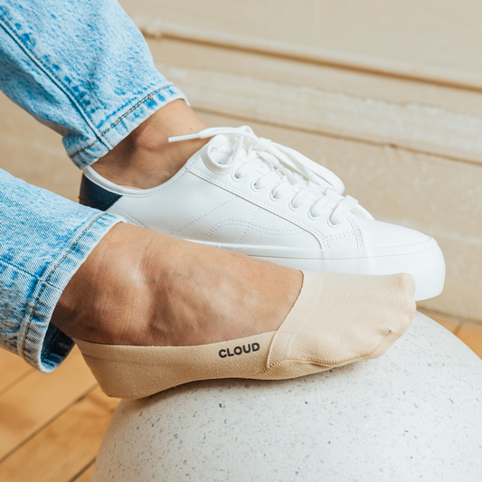 CLOUD LOW CUT NO SHOW SOCKS - White 3Pack