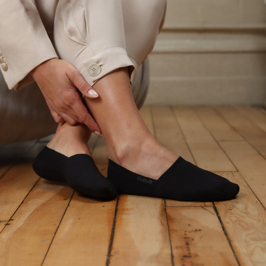 CLOUD LOW CUT NO SHOW SOCKS - Black 3Pack