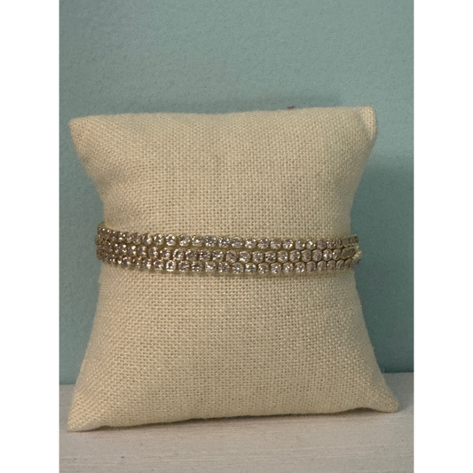CZ PULL TIE BRACELET GOLD-Buy 2 Get 1 Free