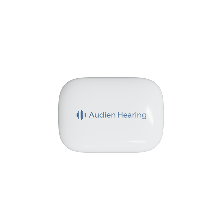 White device with 'Audien Hearing' logo on a white background