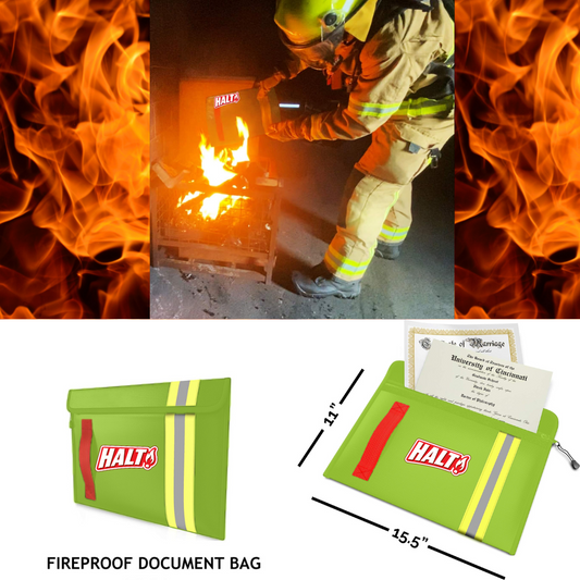 Halt! Emergency Fire & Waterproof Document Bags (Set) - 2pk