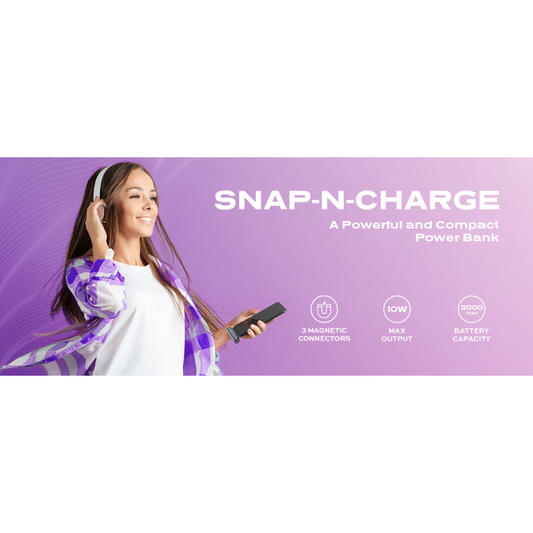 Snap-N-Charge Power Bank; Black; Universal