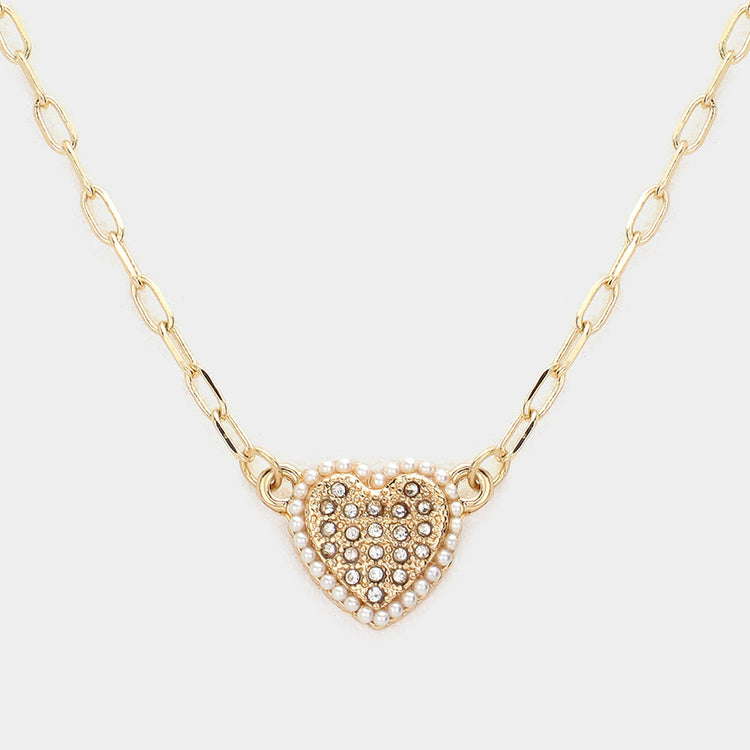 Pave Heart Necklace