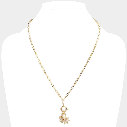 Hamsa Cluster Necklace