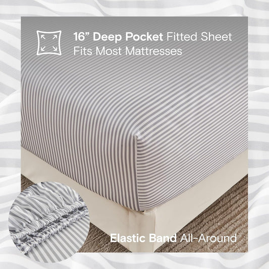 DOZ Organic Bamboo Sheet Set - Stripe