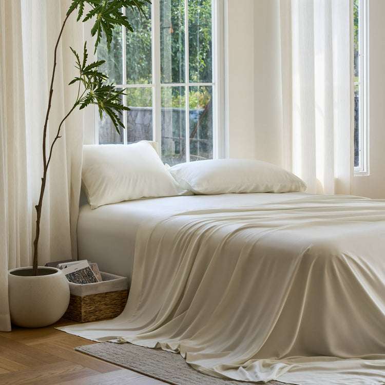 DOZ Organic Bamboo No Flat Sheet Set - Ivory