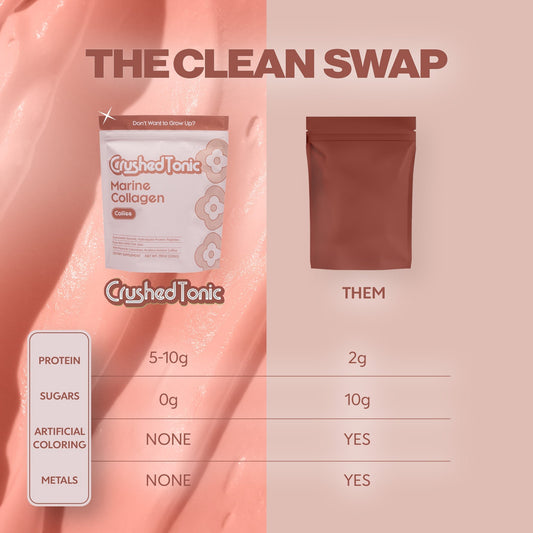 Package of Crushed Tonic Marine Collagen Coffee on a white background