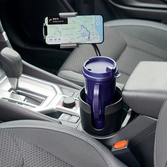 CupCargo Pro – 2-In-1 Cup Holder Expander With 360° Phone Mount