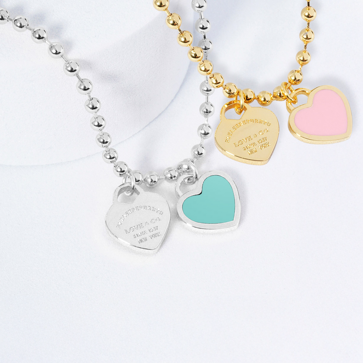 DOUBLE HEARTS ON BALL CHAIN - Buy 1 Get 1