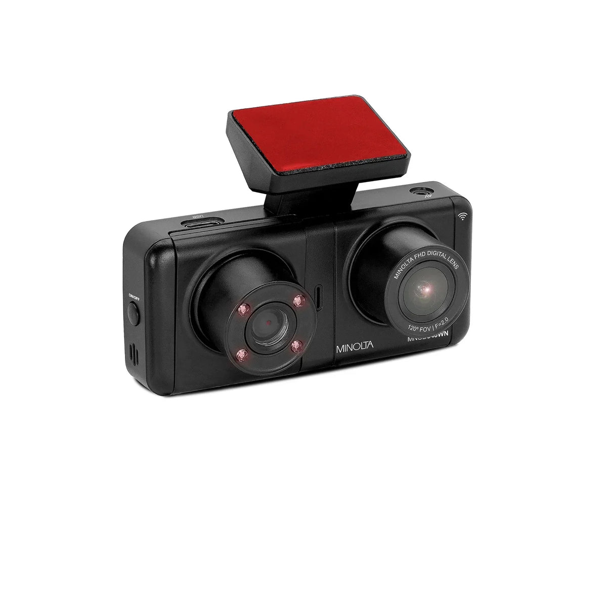 Minolta 2VIEW® MNCD340WN 2-Channel 1080P Dash Camera w/3.2