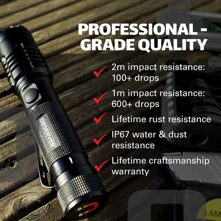 Bundle -- 1200 Lumen Tactical LED Rechargeable Flashlight