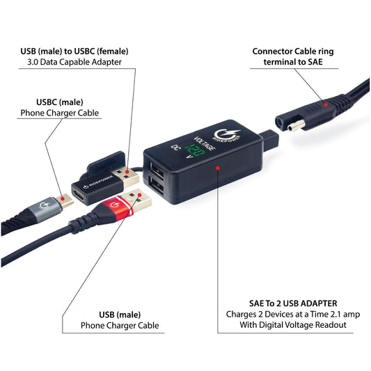 Male USB to Female USBC Power Adapter is designed to provide 3 a rated power for charging your device