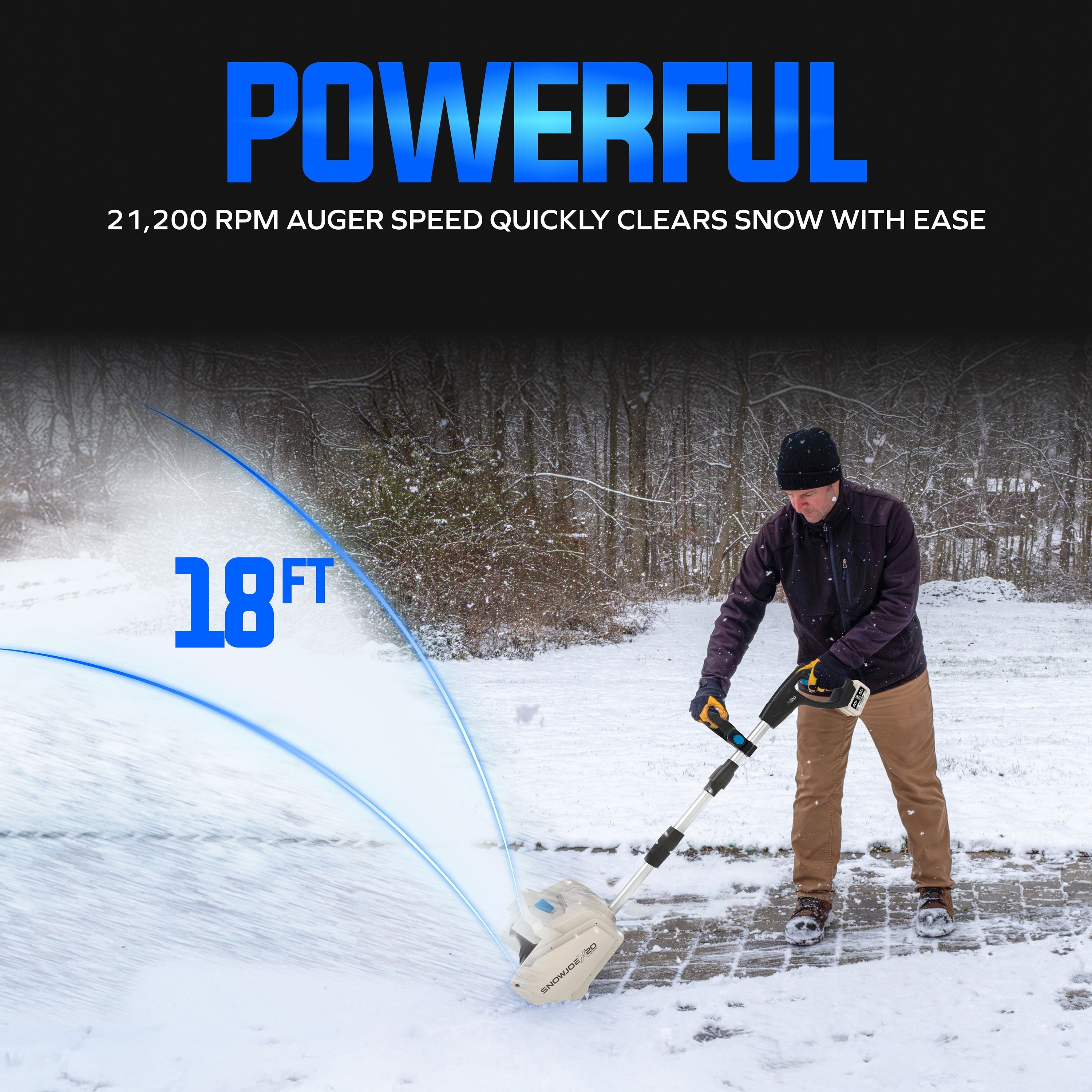 Snow Joe ECOSHARP X20-Series Cordless Snow Shovel | Directional Chute