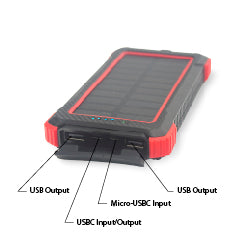 Portable Power Bank + Wireless Phone Charging + Backup Solar Panel