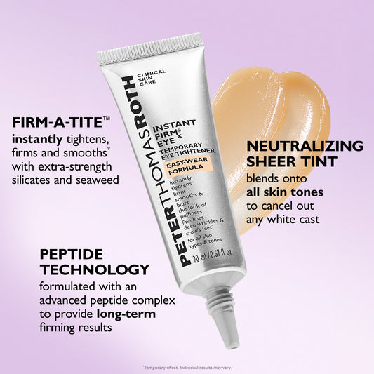 Two skincare products and a brush with Peter Thomas Roth branding on a white background