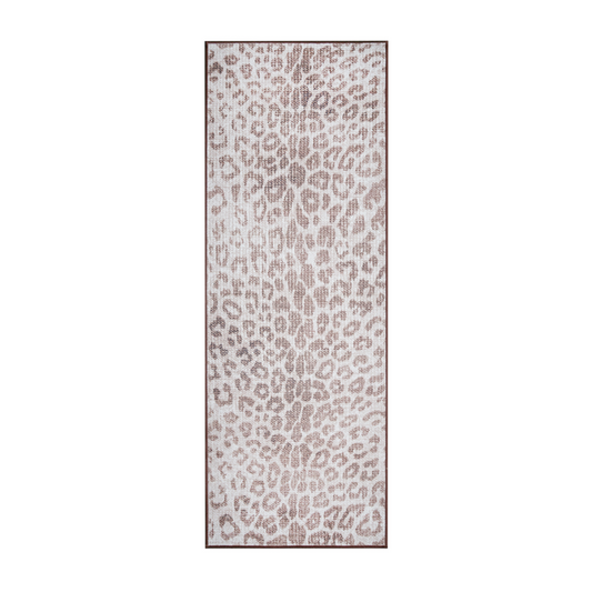 Miya Leopard Brown Washable Rug