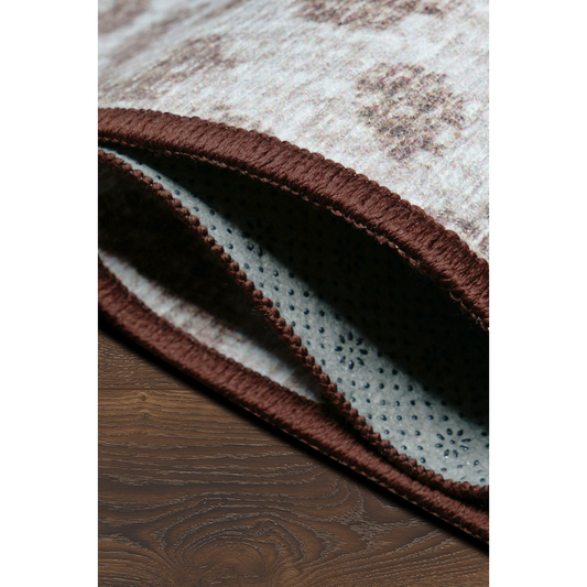 Miya Leopard Brown Washable Rug