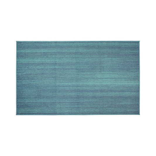 Solid Blue Washable Rug