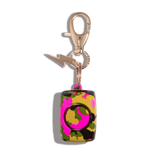 Camo Mini Safety Alarms - shop now on safety gear girls love to carry. Free gifts with purchase at blingsting.com