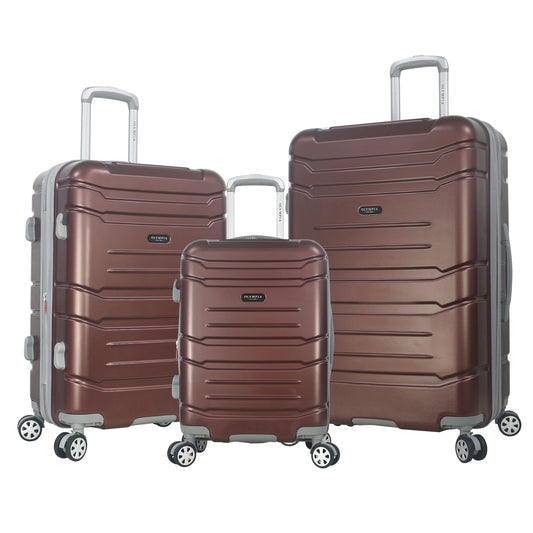 Denmark Plus 3-Piece Expandable Hardcase Luggage Set - Mauve