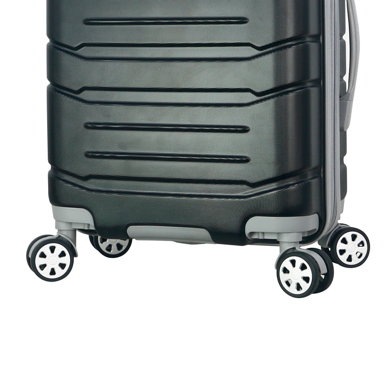 Denmark Plus 3-Piece Expandable Hardcase Luggage Set - Black