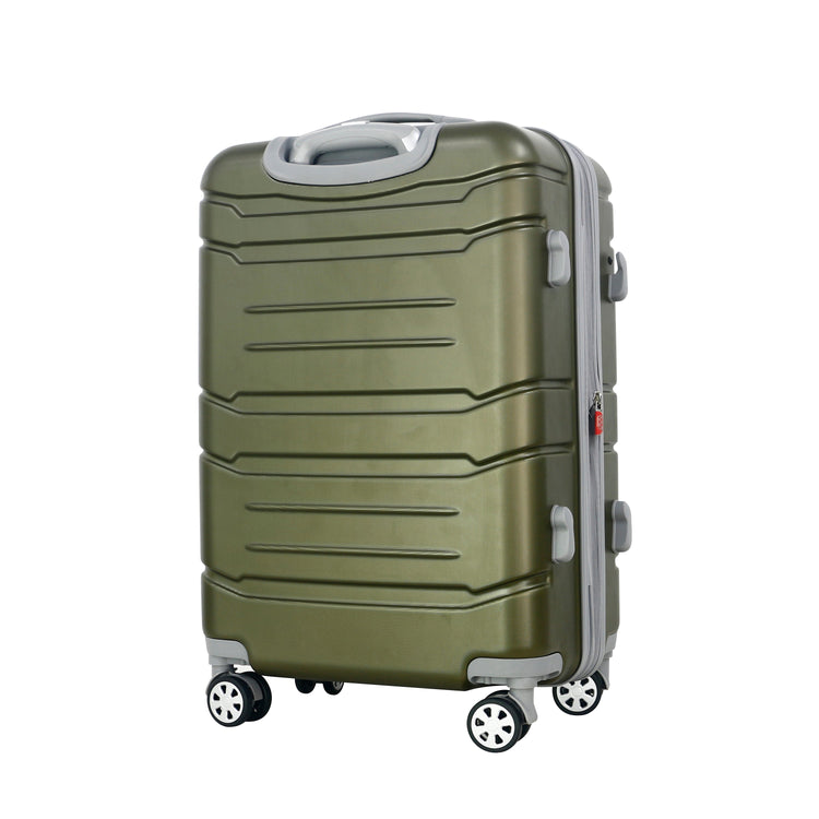 Denmark Plus 3-Piece Expandable Hardcase Luggage Set - Olive