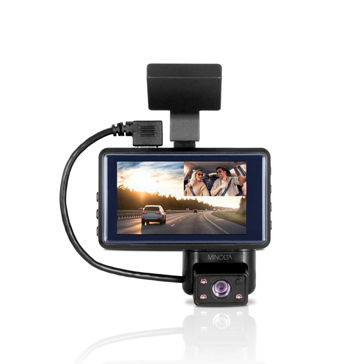 1080p HD Dash Camera with 3 Inch Screen and Interior Camera