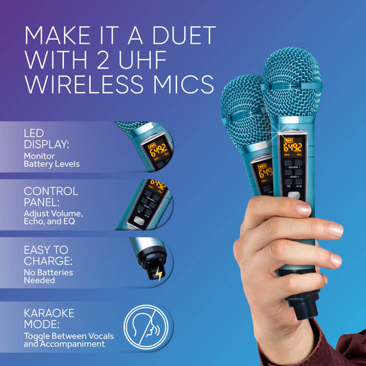 Presto G2 Turquoise Karaoke Machine for adults and kids