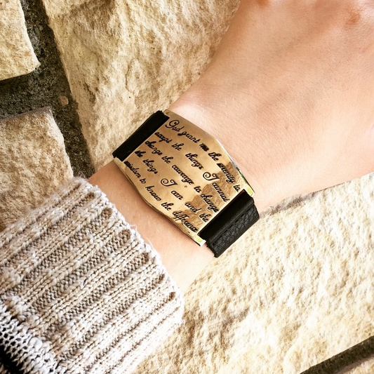 Serenity Prayer Cuff - Gold