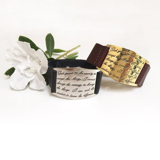 Serenity Prayer Cuff - Silver
