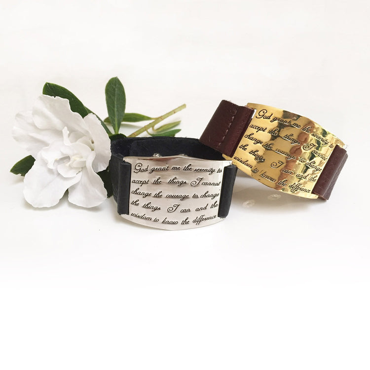 Serenity Prayer Cuff - Silver
