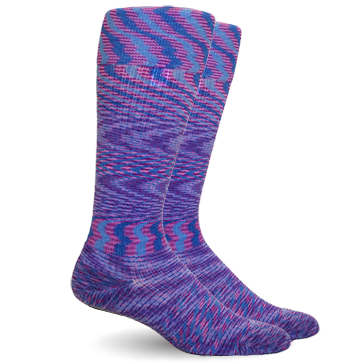 Space Dyed Cotton Purple/Blue Energy Compression Socks