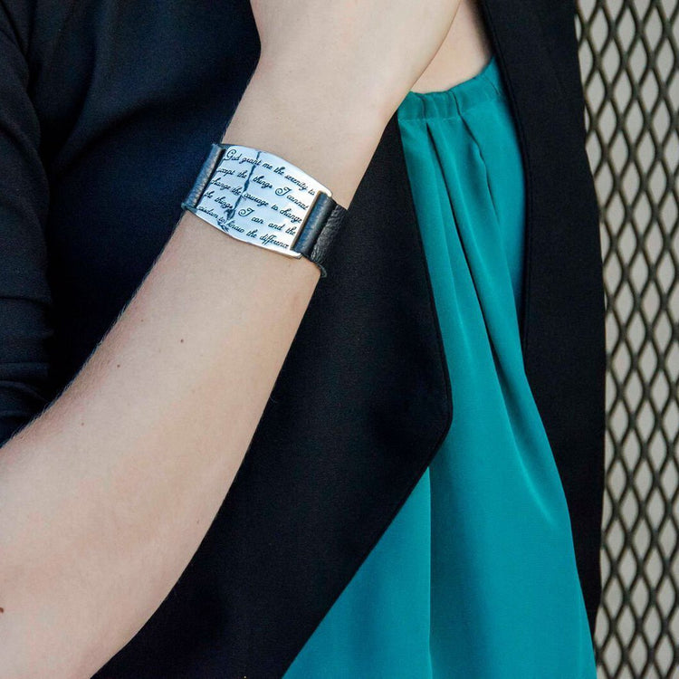 Serenity Prayer Cuff - Silver