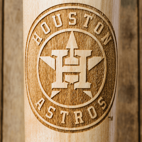 baseball bat mug Houston Astros close up