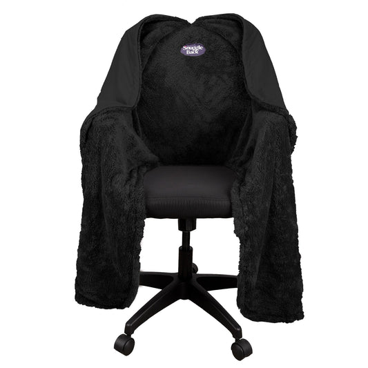 Chair Blanket - Black Pattern Fleece