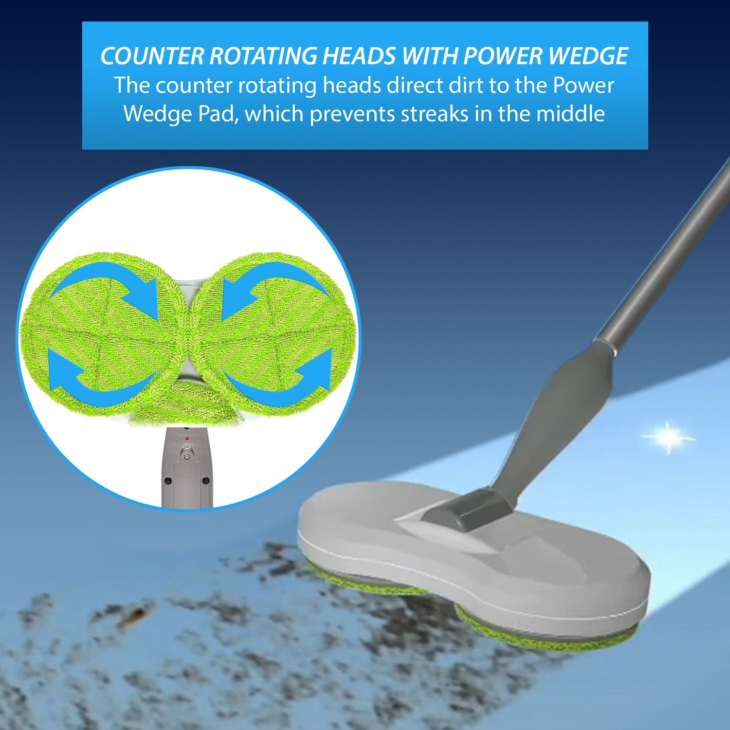 Hover Scrubber Deluxe Cordless Electric Mop - Teko Clean