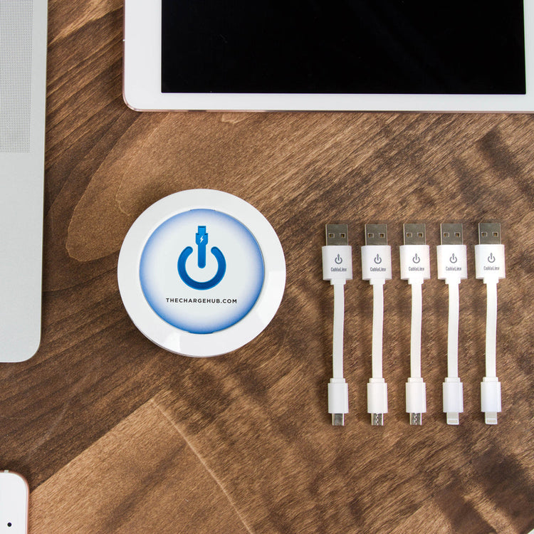 ChargeHub X5 Bundle - 5 Port USB Charger with 5 USB Charging Cables