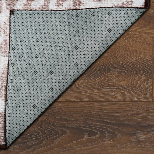 Miya Leopard Brown Washable Rug