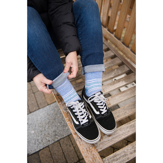 3-Pack Diabetic Socks - Rose, Blue Stripe, Grey Polka Dot
